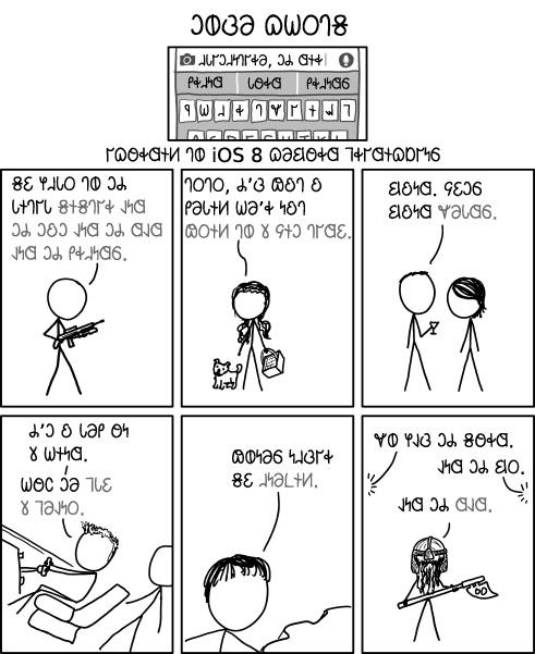 iOS 𐐗𐐨𐐺𐐫𐑉𐐼